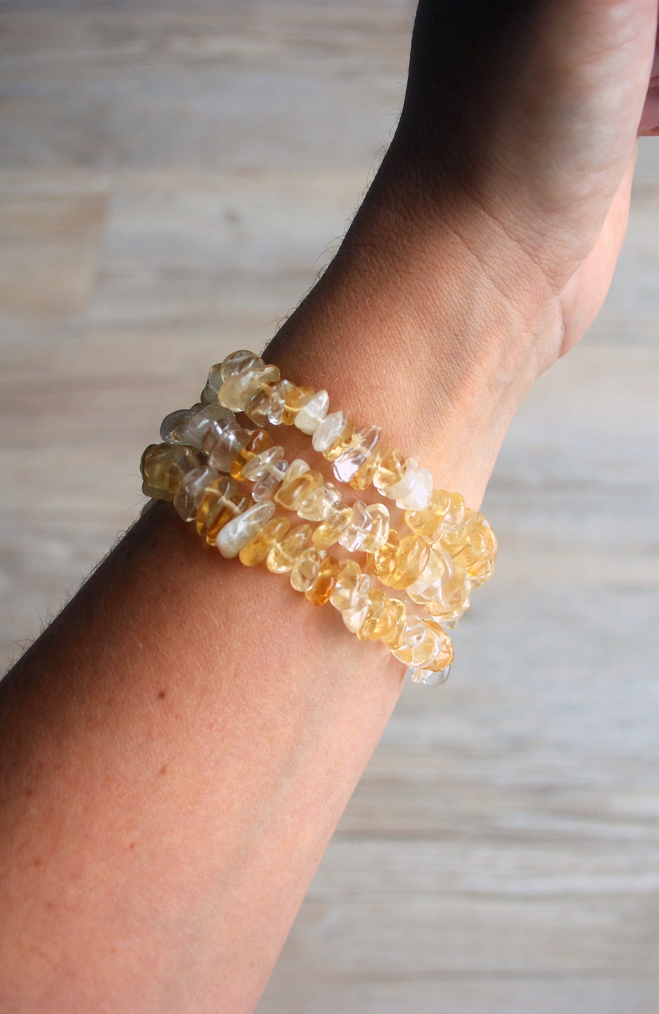 Citrine (Heat Treated) HG Lge Chip Bracelet